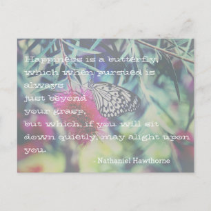 Geluk is een Butterfly - Inspirerende Citaat Briefkaart