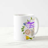 Geluk is een cappuccino en een page-turner koffiemok (Voorkant rechts)