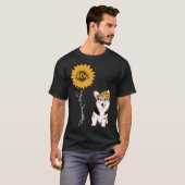 Geluk is een Corgi Mimi zijn T-shirt (Voorkant volledig)