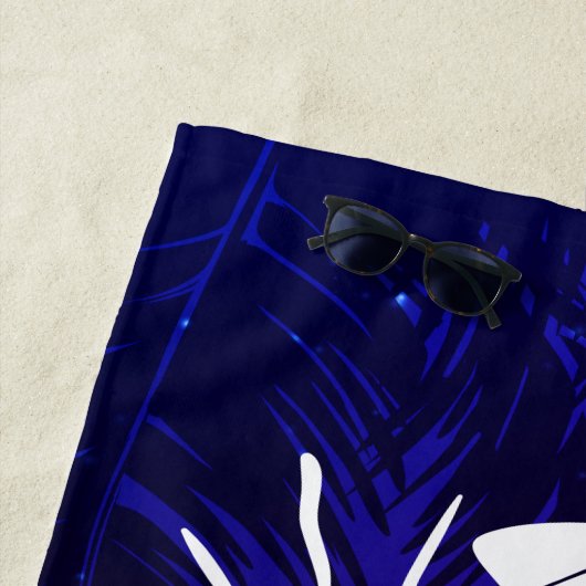 Geluk is een dag in het strand gepersonaliseerd strandlaken (In situ)