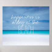 Geluk is een dag op het strand. poster (Voorkant)