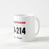 Geluk is een DD-214 Koffiemok (Voorkant rechts)