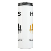 Geluk is een eindeloos schaakspel thermosbeker (Achterkant)