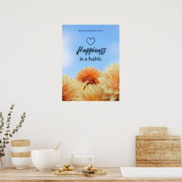 GELUK IS EEN GEWOONTE POSTER