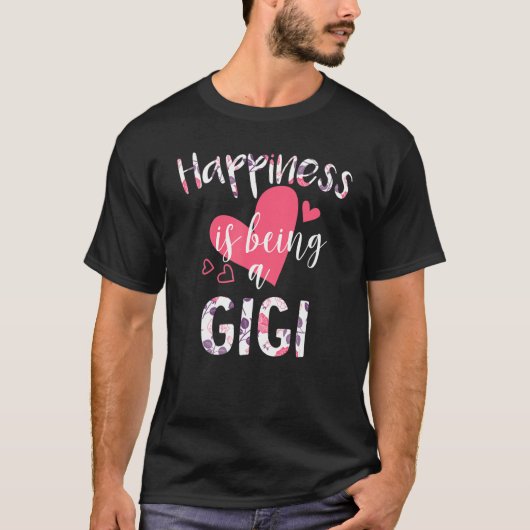 Geluk is een Gigi, Moederdag T-shirt (Voorkant)