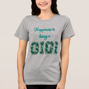 Geluk is een Gigi Peacock veer zijn Tri-Blend Shirt