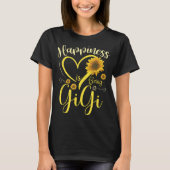 Geluk is een Gigi Sunflower Moederdag G T-shirt (Voorkant)