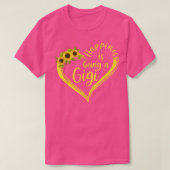 Geluk is een Gigi Sunflower oma moeder T-shirt (Design voorkant)