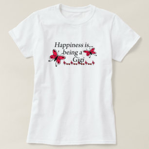 Geluk is een Gigi VLINDER T-shirt