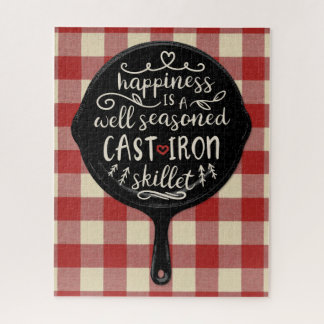 Geluk is een goed gesust gieterijskillet legpuzzel