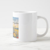 Geluk is een goed onderhouden tuin grote koffiekop (Rechts)