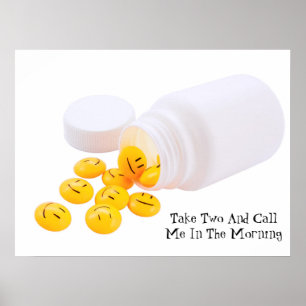 Geluk is een goede geneeskunde poster