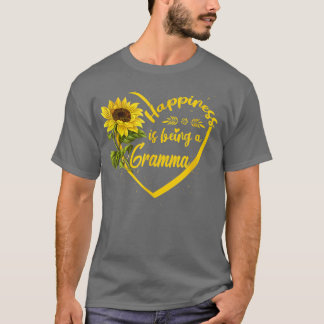 Geluk is een Gramma Sunflower Moederdag T-shirt