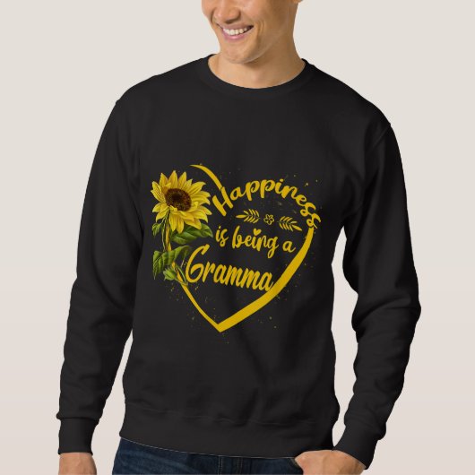 Geluk is een Gramma Sunflower Moederdag Trui (Voorkant)