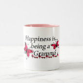 Geluk is een grammafluitje tweekleurige koffiemok (Center)