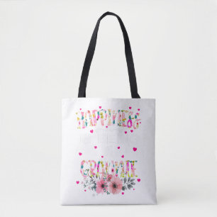 Geluk is een Grannie Floral Mimi Moeder zijn Tote Bag