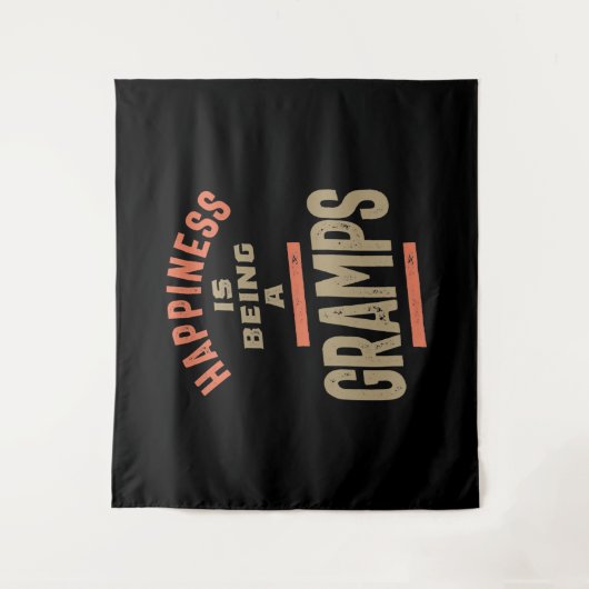 Geluk is een grap | Grootvader Wandkleed (Voorkant)