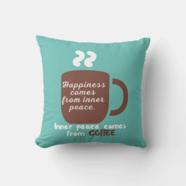 Geluk is een grappige citaat uit Word Art Kussen