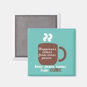 Geluk is een grappige citaat uit Word Art Magneet (Voorkant / Achterkant)