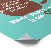 Geluk is een grappige citaat uit Word Art Poster (Hoek)