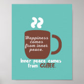 Geluk is een grappige citaat uit Word Art Poster (Voorkant)