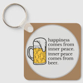 Geluk is een grappige citaat van Word Art Sleutelhanger (Voorkant)