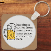 Geluk is een grappige citaat van Word Art Sleutelhanger (Achterkant)