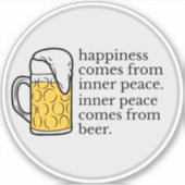 Geluk is een grappige citaat van Word Art Sticker (Voorkant)