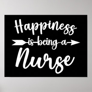 Geluk is een grappige verpleegster zijn poster