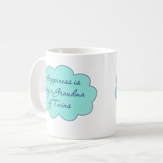 Geluk is een grootmoeder van tweelingen koffiemok (Voorkant links)