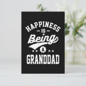 Geluk is een grootvader T-shirt Gift RSVP Kaartje (Staand voorkant)