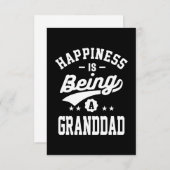 Geluk is een grootvader T-shirt Gift RSVP Kaartje (Voorkant / Achterkant)