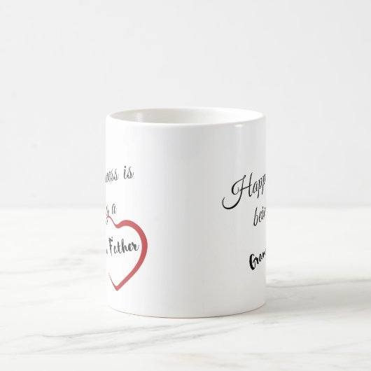 Geluk is een grootvader zijn koffiemok (Center)