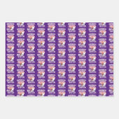 Geluk is een grote zus zijn - Bunny Inpakpapier Vel (Voorkant 2)