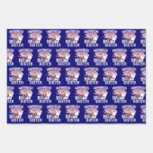 Geluk is een grote zus zijn - Bunny Inpakpapier Vel (Voorkant)