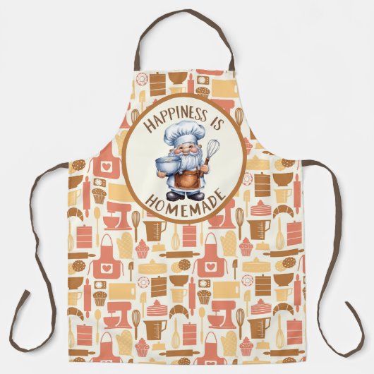 Geluk is een homemade schort (Voorkant)