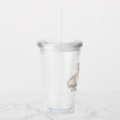 Geluk is een hond acryl drinkbeker (Rechts)