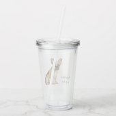 Geluk is een hond acryl drinkbeker (Achterkant)