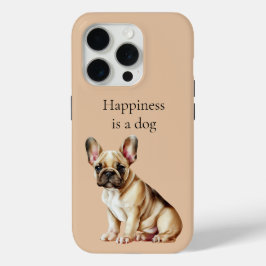 Geluk is een hond iPhone 15 pro case