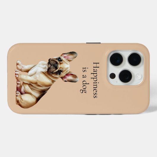 Geluk is een hond Case-Mate iPhone case (Achterkant (horizontaal))
