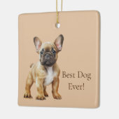 Geluk is een hond keramisch ornament (Links)