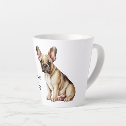 Geluk is een hond latte mok (Rechterhoek)