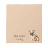 Geluk is een hond notitieblok (Voorkant)