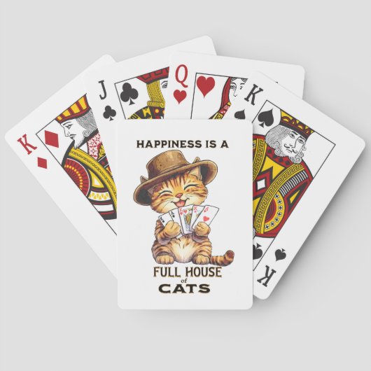 GELUK IS EEN HUIS VOL KATTEN Kattenpoker Pokerkaarten (Achterkant)