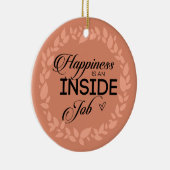 Geluk is een in-baan blush syndroom keramisch ornament (Rechts)