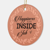 Geluk is een in-baan blush syndroom keramisch ornament (Links)