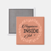 Geluk is een in-baan blush syndroom magneet (Voorkant / Achterkant)