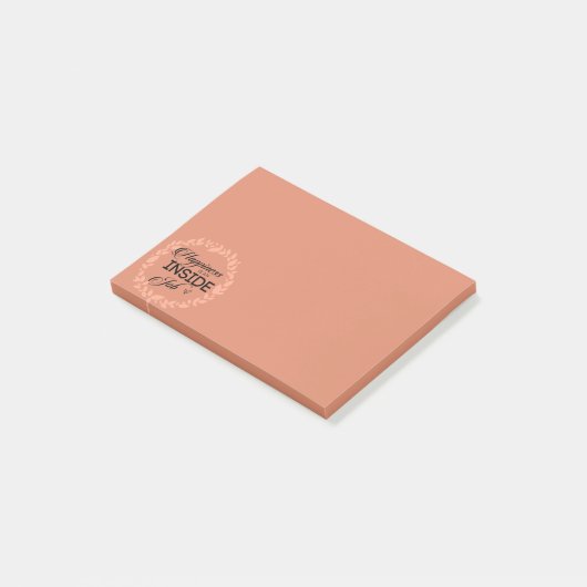 Geluk is een in-baan blush syndroom post-it® notes (Schuin)