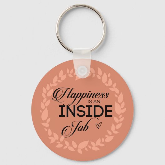 Geluk is een in-baan blush syndroom sleutelhanger (Voorkant)