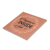 Geluk is een in-baan blush syndroom tegeltje (Zijkant)